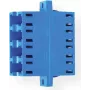 Telegärtner keramická objímka LC Quad adaptér, Multimode/Singlemode, modrá, 4-port, zirkóniové objímky, ≤0,2 dB vložený útlm, montáž do panelu J08071A0019