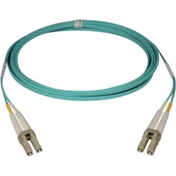 Telegärtner LC na LC multimode OM3 duplex optický patch kábel, 2m, aqua L00871A0006