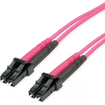 Telegärtner LC na LC OM4 duplex optický patch kábel, 2m, fialová 100011327