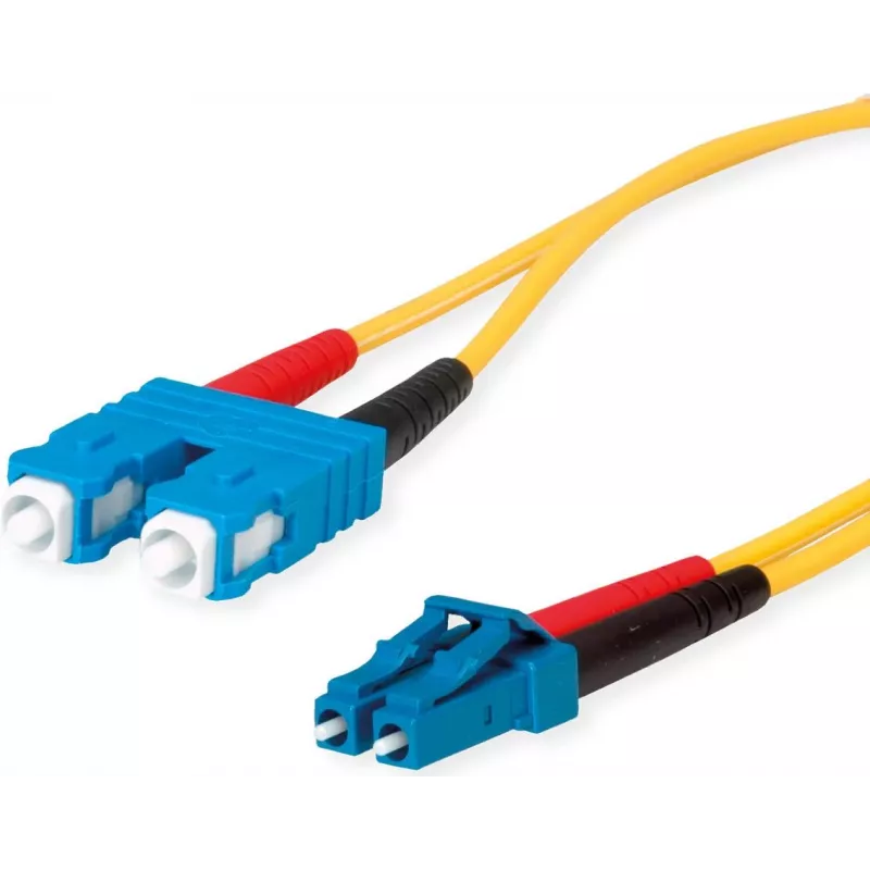 Telegärtner LC na SC Single-Mode optický patch kábel, 2 m, 9/125 µm, LSZH žltý