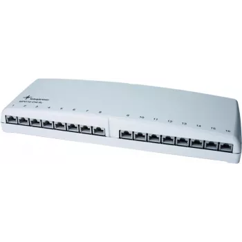 Telegärtner MPD16 K patch panel - 16 portov RJ45 - Cat.6a - Alpine White