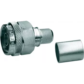 Telegärtner N konektor samec crimp pre RG-213/U, 50 Ohm, rovný, poniklovaná mosadz, pozlátený kontakt, 1 ks (J01020A0107)