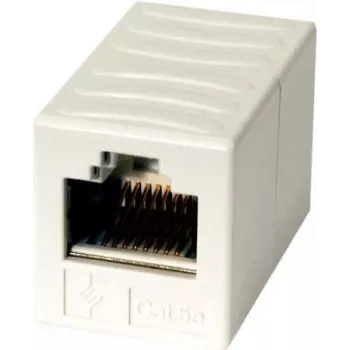 Telegärtner sieťová spojka RJ45 konektor samica na konektor samica Cat.6A tienená, alpská biela J00029A0062