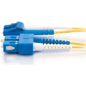 Telegärtner Singlemode LC-Duplex na SC-Duplex optický patch kábel, 3m, LSZH, žltý L00890A0041
