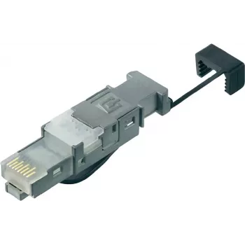 Telegärtner STX RJ45 konektor Cat.6 tienený bez nástroja pre montáž v teréne pre AWG 22-26, priemer kábla 5,5-8,5mm, 1 kus J80026A0003