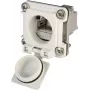 Telegärtner STX V6 RJ45 prírubová montážna spojovacia sada variant 6, 8P8C, tienená, Cat.6A, IP67, svetlosivá J00020A0483