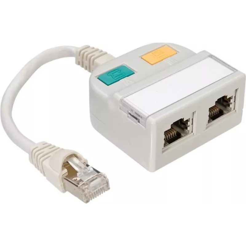 TELEGÄRTNER T-adapter Cat5e na 100Base-T/ISDN RJ45 splitter (J00029A0013)