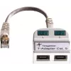 Telegärtner Token Ring splitter RJ45 konektor samec na 2x RJ45 konektor samica tienený svetlosivý J00029A0011