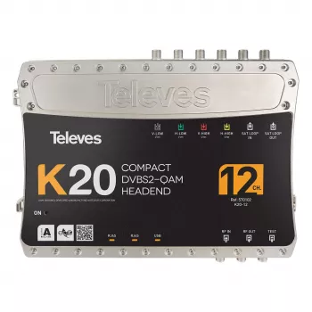 Televes K20-12 Compact Headend 12 transpondér DVB-S2 na QAM