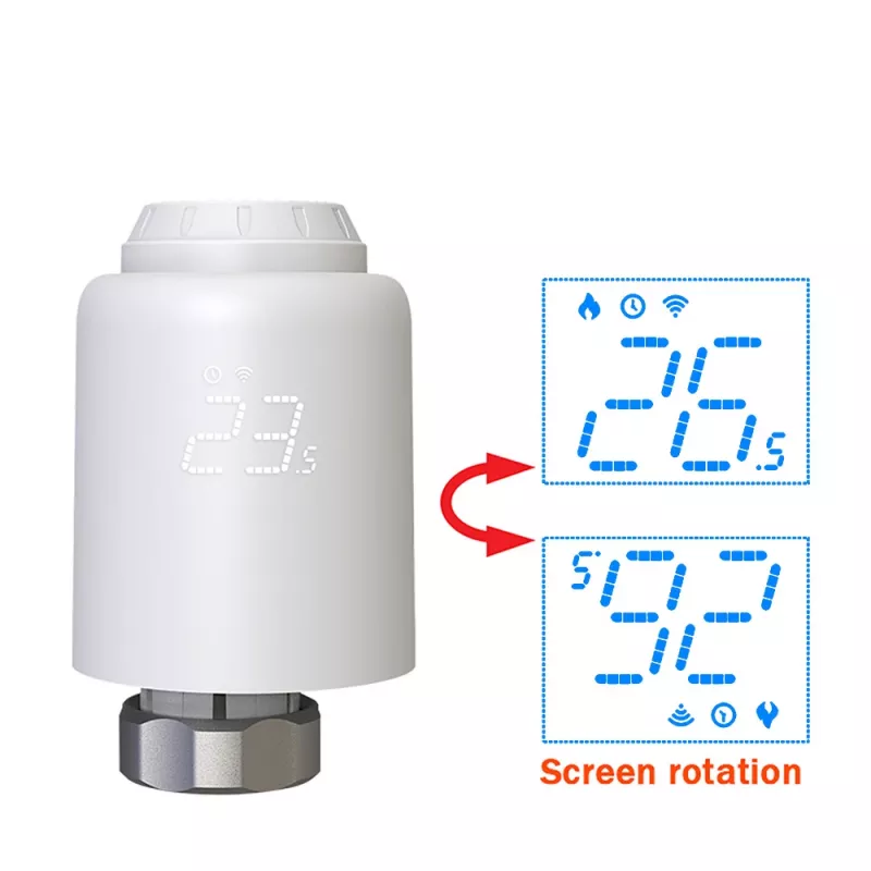 Tellur Smart WiFi termostatická hlavica radiátora RVSH1 LED biela