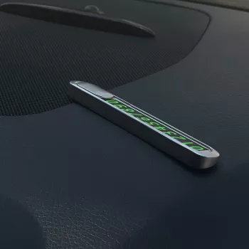 Tellur dočasná parkovacia karta s telefónnym číslom, metallic strieborná