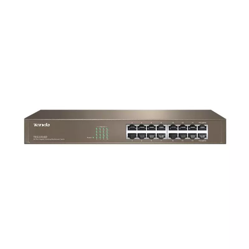 Tenda 16-port Gigabit Ethernet switch neřízený modrý