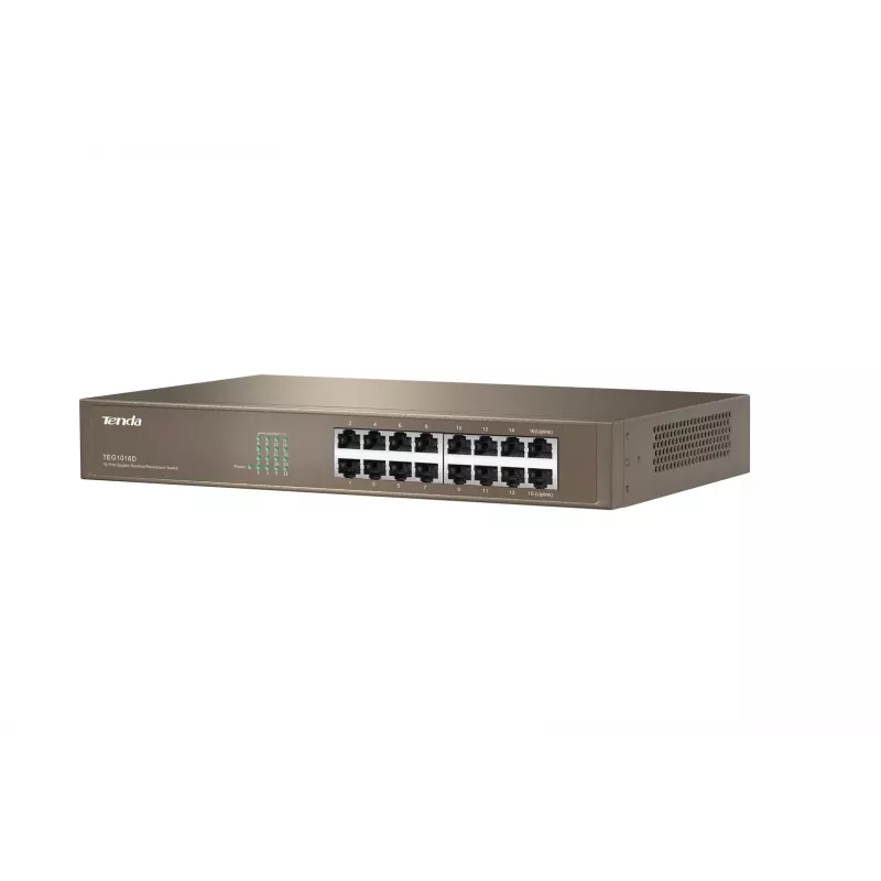Tenda 16-port Gigabit Ethernet switch neřízený modrý
