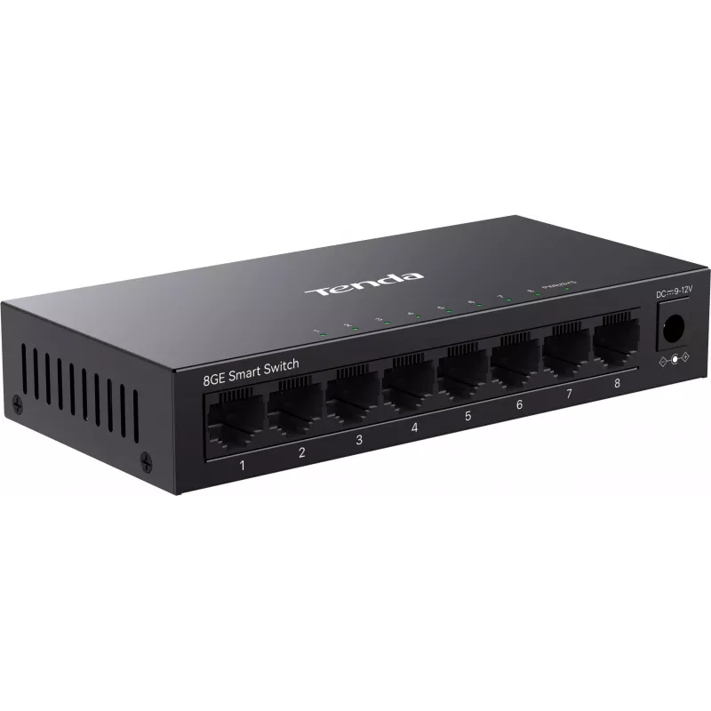 Tenda TEG2208D Web Smart L2 Cloud Managed switch, 8x 10/100/1000 Mbps, kov, bez ventilátora