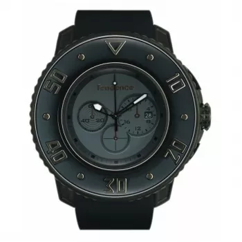 TENDENCE Gulliver Round pánske quartz hodinky 50mm čierny silikónový remienok