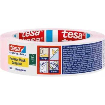 tesa 04333-00019-02 krepová maskovacia páska svetloružová 50 m x 30 mm