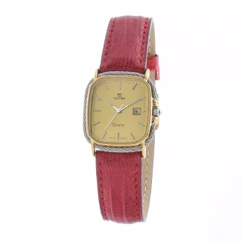 TETRA dámske 125-CC-L ručný náťah mechanické náramkové hodinky 27mm svetlomodrý ciferník sivý Shell Cordovan remienok