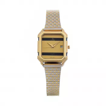 TETRA dámske quartz analógové hodinky 129-1-A1 (23 mm) – čierny kožený remienok, biely ciferník