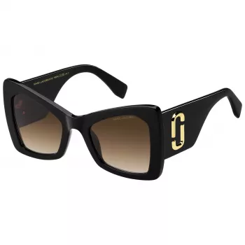 THE MARC JACOBS MARC761S807 dámske slnečné okuliare Cat Eye čierna acetát sivý gradient sklo 52 mm