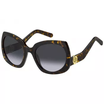 THE MARC JACOBS dámske slnečné okuliare MARC808S086 - čierny acetátový rám, sivé gradientné šošovky, 57 mm