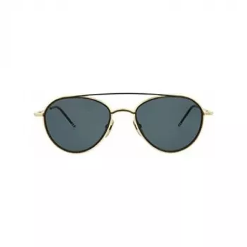 Thom Browne TB109ATGLDBLK unisex aviator slnečné okuliare titánová obruba tmavozelené šošovky 53/20/141 mm