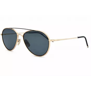 Thom Browne TB109ATGLDBLK unisex aviator slnečné okuliare titánová obruba tmavozelené šošovky 53/20/141 mm