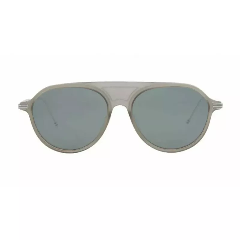 Thom Browne TB809BGRYSLV5 unisex slnečné okuliare - sivý rám, postriebrené zrkadlové sklá, 55/18/145 mm