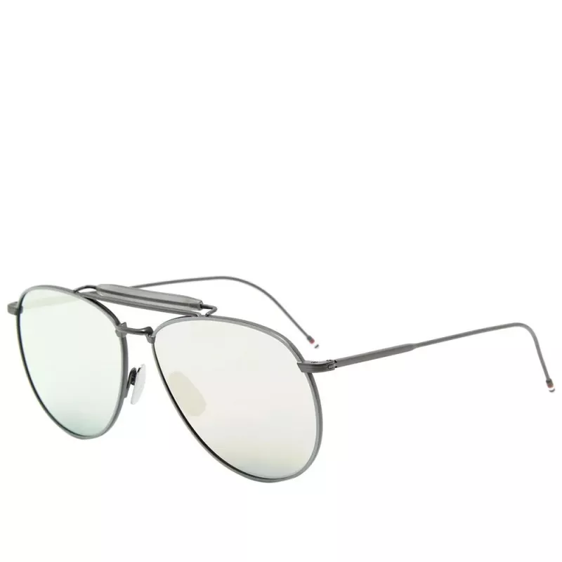 Thom Browne unisex TB015LTDBLKGR aviator slnečné okuliare 62/15/144 mm