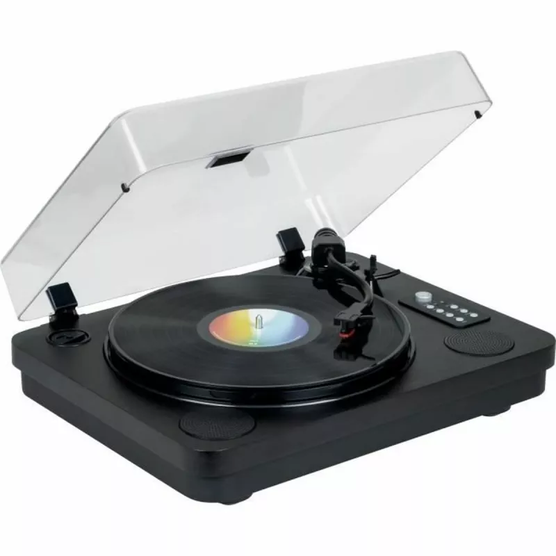 THOMSON TT650BT gramofón s vstavanými reproduktormi, nahrávanie na USB, čierny