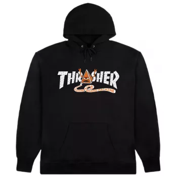 Thrasher x Toy Machine mikina s kapucňou Pyramid čierna L