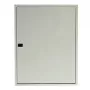 TIBOX AS424 rozvádzač na omietku, 585x750x115 mm, 4 rady x 24 modulov, interiér, priehľadné dvere, biela/sivá