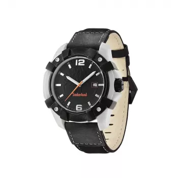 TIMBERLAND pánske Chocorua quartz analógové hodinky 44 mm oceľové puzdro hnedý kožený remienok 13326JPGYB02B
