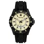 TIMBERLAND pánske quartzové hodinky Medford 46mm béžový ciferník čierny silikónový remienok 15578JSB-14P