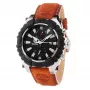 Timberland pánske hodinky TBL1331JS-02C 45 mm oceľ quartz analógové čierny ciferník hnedý kožený remienok