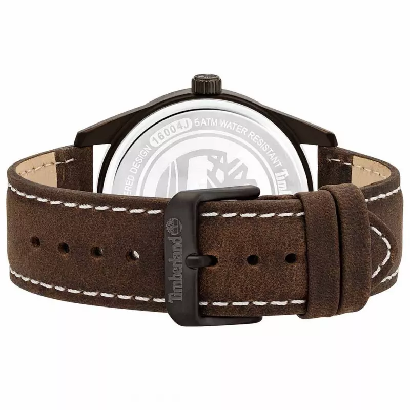 TIMBERLAND pánske hodinky TBL16004JYU03 43mm modrý ciferník hnedý kožený remienok