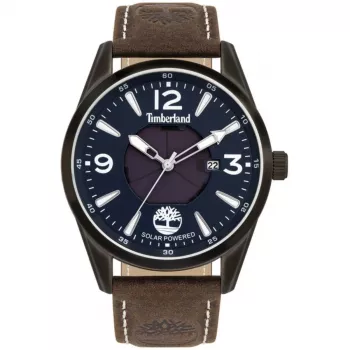 TIMBERLAND pánske hodinky TBL16004JYU03 43mm modrý ciferník hnedý kožený remienok