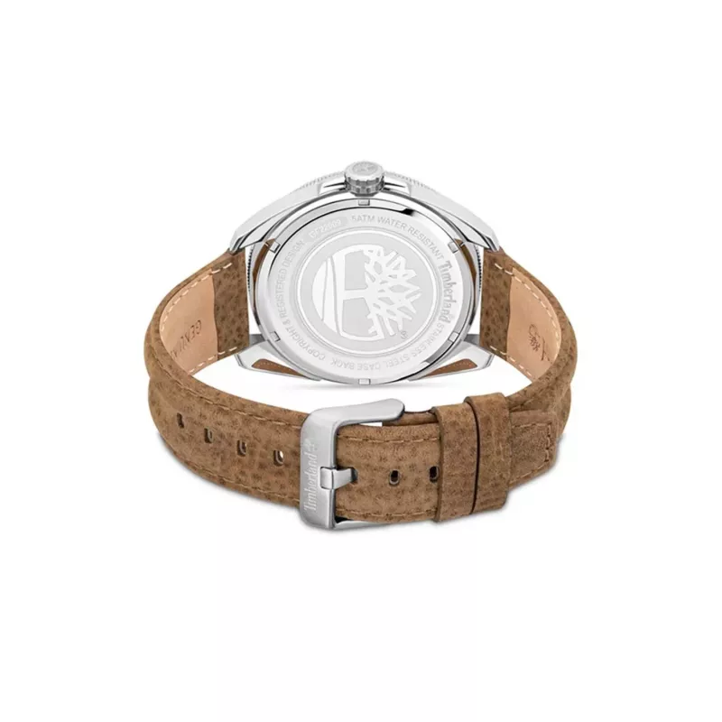 Timberland pánske hodinky TDWGF2200903 45 mm nerezová oceľ hnedá koža