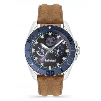 Timberland pánske hodinky TDWGF2200903 45 mm nerezová oceľ hnedá koža