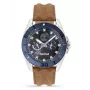 Timberland pánske hodinky TDWGF2200903 45 mm nerezová oceľ hnedá koža