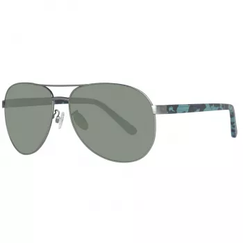 Timberland TB9086-6209D pánske polarizované slnečné okuliare - matne čierny rám, zelené šošovky