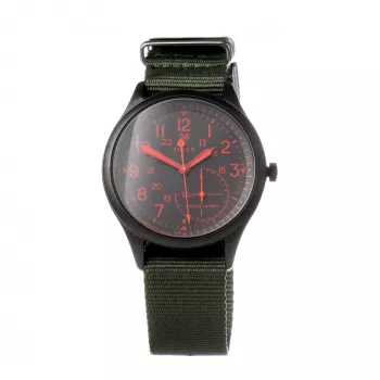 TIMEX Expedition North Field Post pánske analógové quartzové hodinky 41mm zelený ciferník hnedý kožený remienok TW2V11000LG