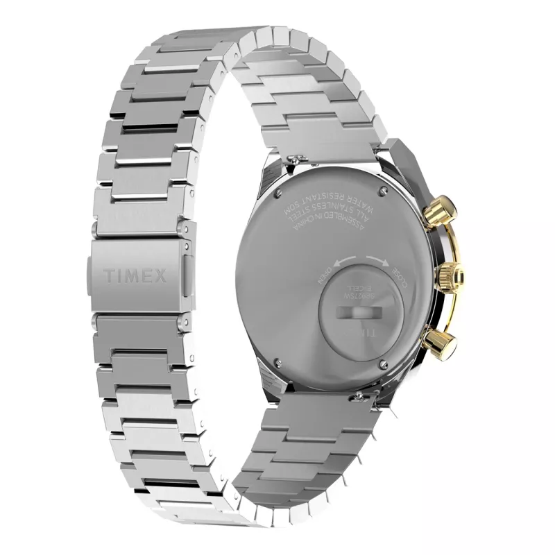 Timex pánske TW2W64200 quartz hodinky s hnedým koženým remienkom a čiernym ciferníkom, 40 mm