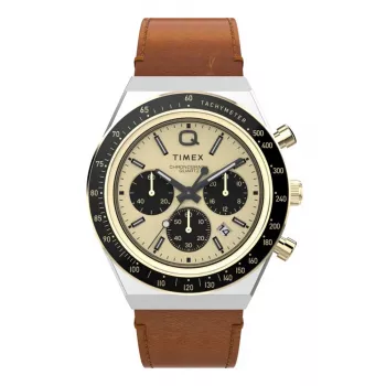 Timex TW2W64400 pánske poľné náramkové hodinky 42mm čierny ciferník hnedý kožený remienok