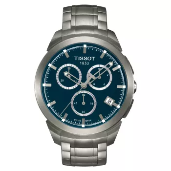 TISSOT T-Classic Couturier pánske Swiss Quartz chronograf hodinky 43mm modrý ciferník nerezová oceľ