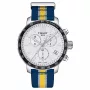 TISSOT T-Sport Chrono XL Classic pánske hodinky 42mm hnedý kožený remienok strieborný ciferník T09541717372