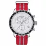 TISSOT T-Sport Chrono XL Classic pánske hodinky 42mm strieborný ciferník modrý textilný remienok Swiss Quartz chronograf T09541717037