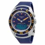 TISSOT T-Touch II pánske hodinky T056420270410 - 45mm titánové puzdro, modrý gumený remienok, chronograf Swiss Quartz s výškomerom, barometrom, kompasom a teplomerom