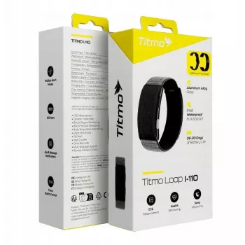 Titmo Loop I-110 Smartband čierny s EKG, HRV, krvným tlakom, SpO2, IP68
