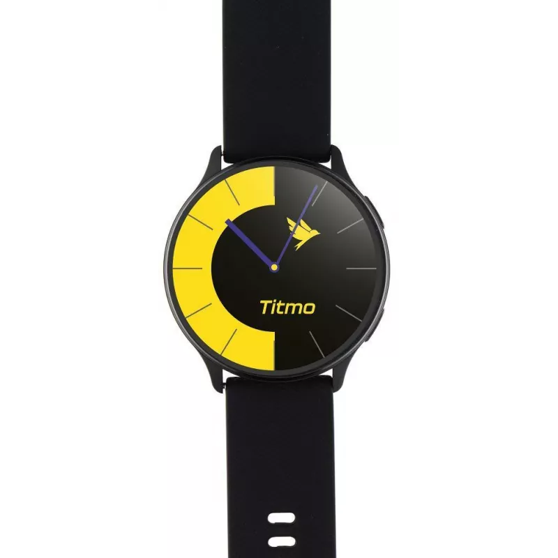 TITMO O-200 inteligentné hodinky s AMOLED, GPS, kompasom, Bluetooth, meračom tepu, IP68, 400 mAh, čierne