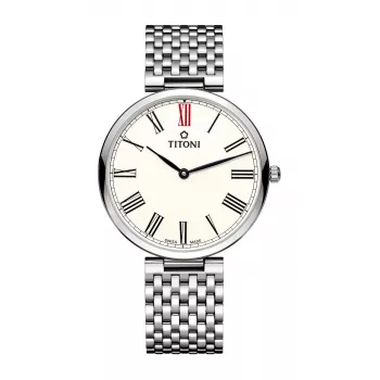 TITONI Airmaster pánske hodinky TQ52718S-608 37mm nerezová oceľ strieborný ciferník